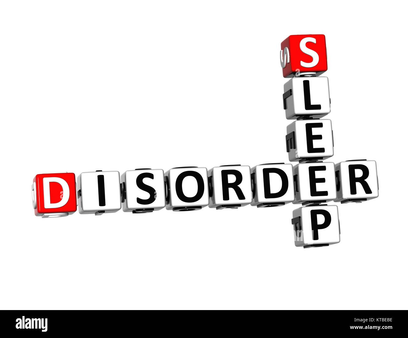 3D Crossword Sleep Disorder over white background Stock Photo Alamy