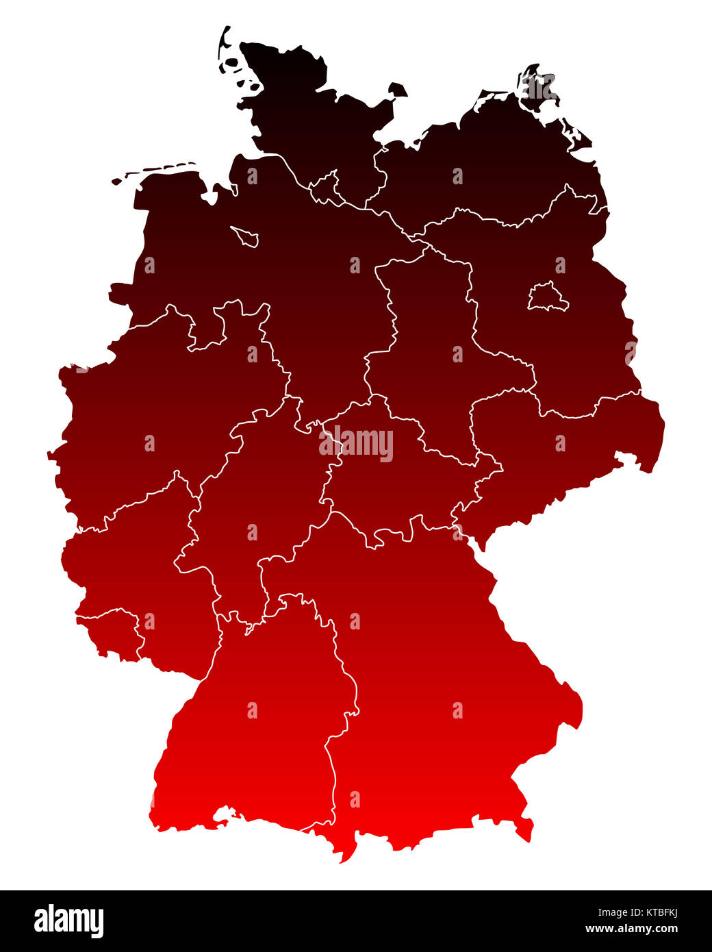 Karte von Deutschland Stock Photo