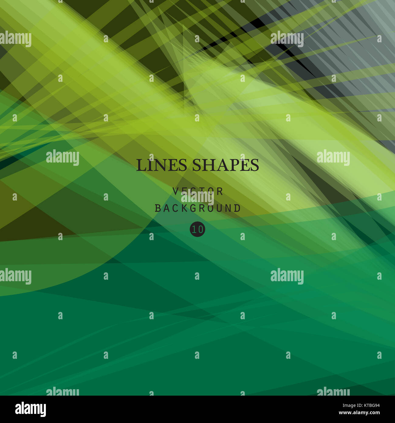 Abstract green vector background, green transparent wave lines s Stock ...