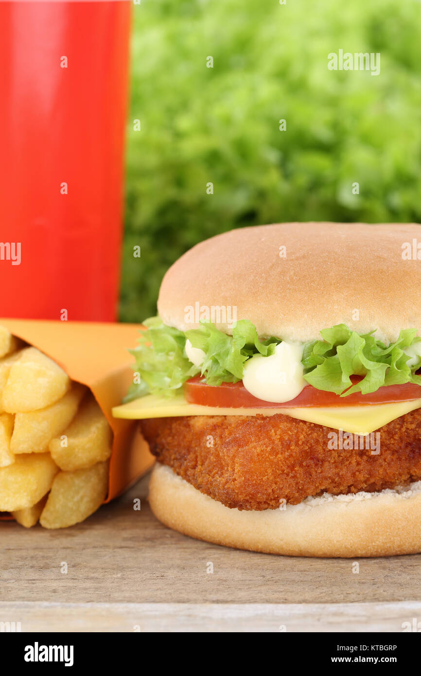 Fischburger Fisch Burger Backfisch Hamburger Menu Menü Menue Fast Food ...