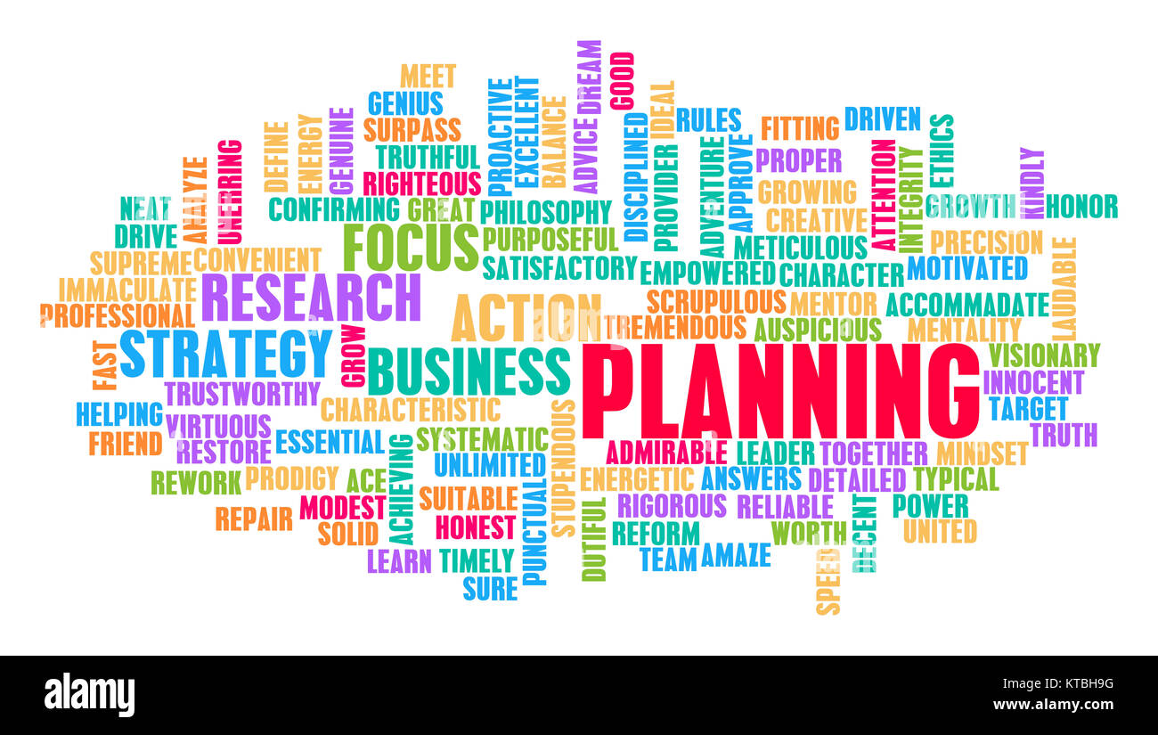 Planning Word Cloud Concept Stock Photo Alamy
