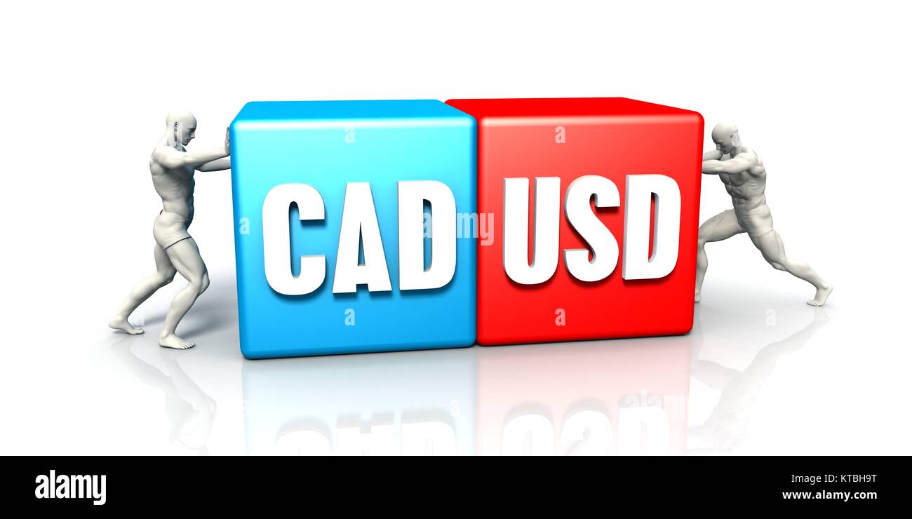 Canadian and american dollars Cut Out Stock Images & Pictures - Alamy
