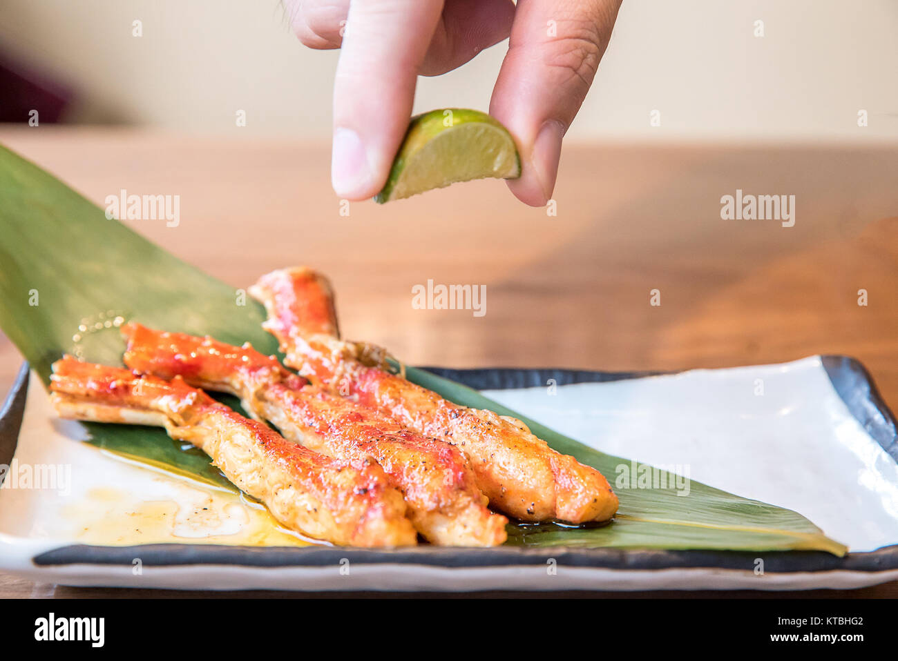 grilled taraba king crab Stock Photo