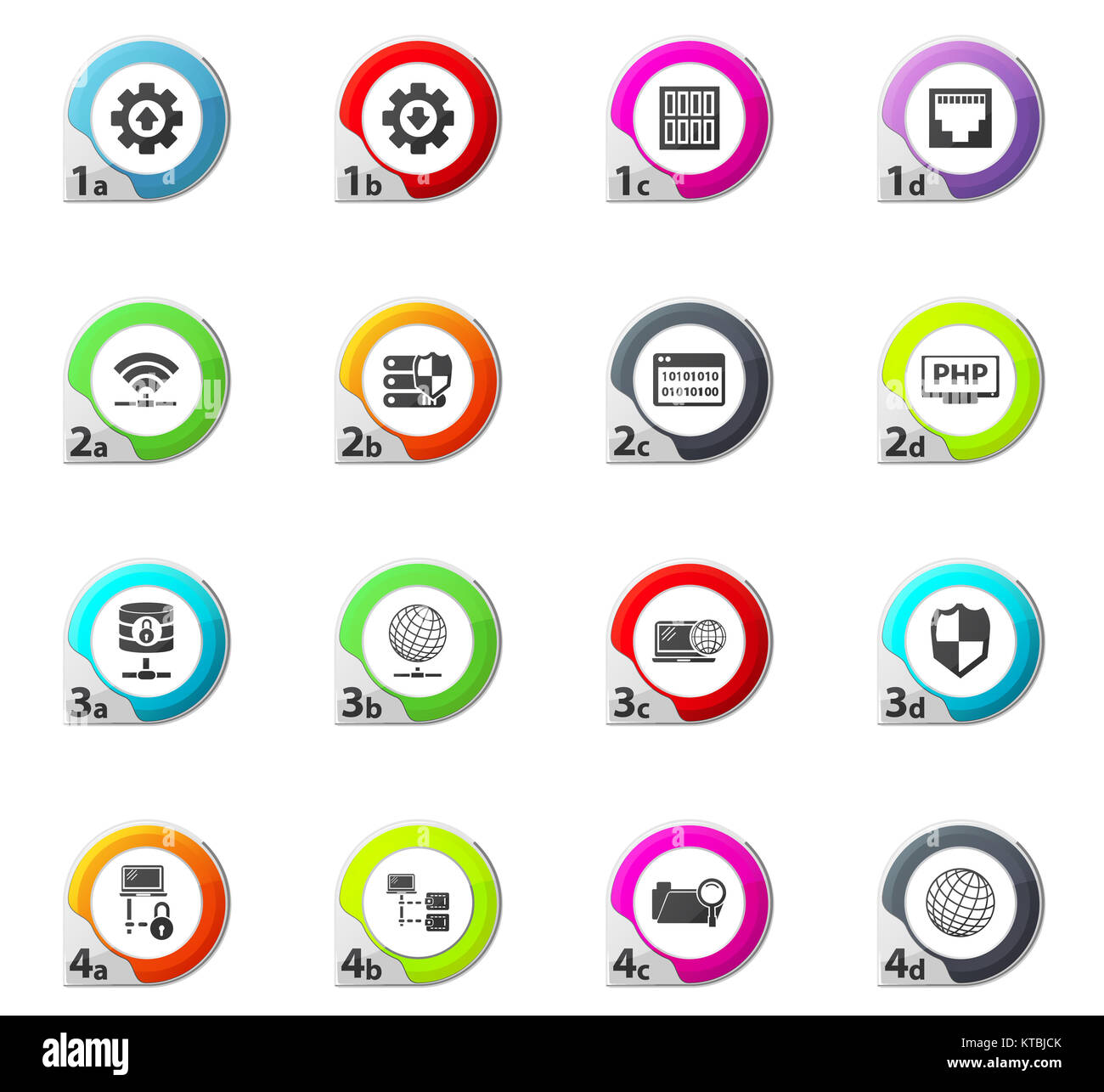 Internet, server, network icons set Stock Photo - Alamy