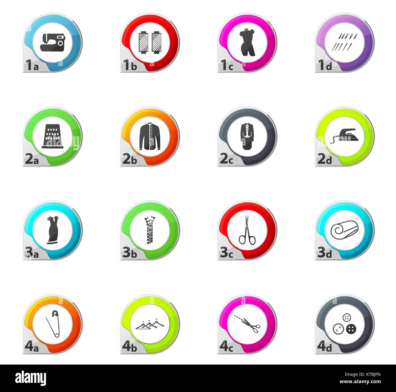 Tailor icons set Stock Photo - Alamy