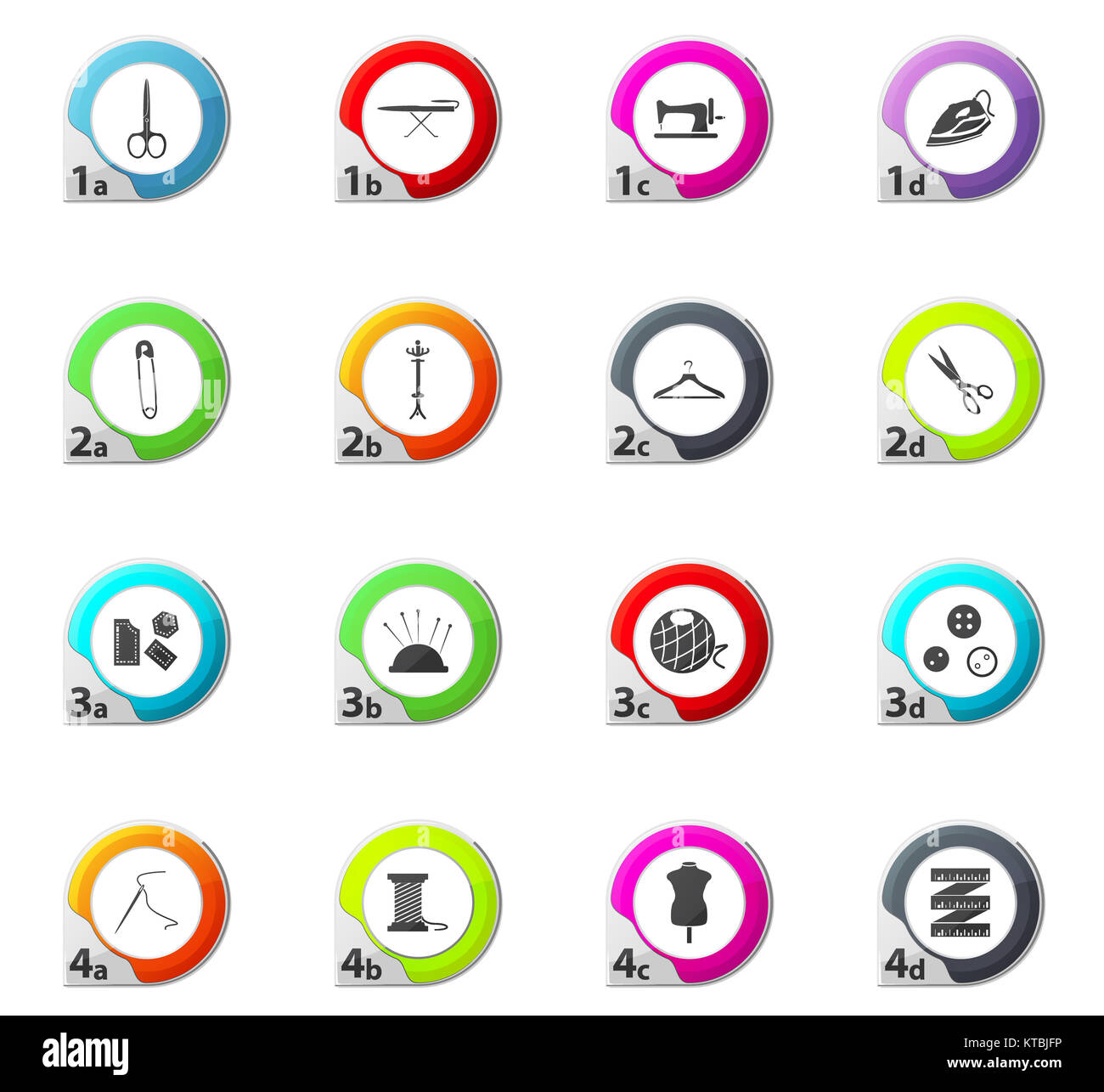 Tailor icons set Stock Photo - Alamy