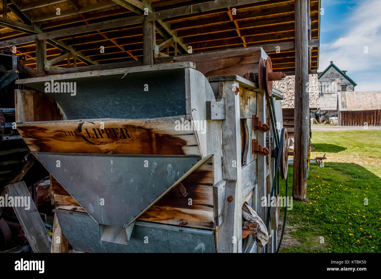 Old farm equipment in Roseberry, Idaho Stock Photo