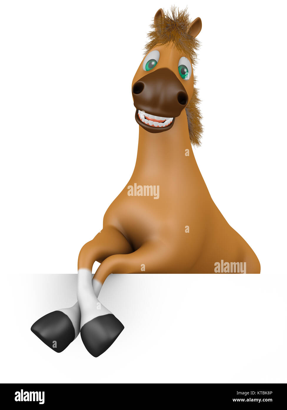 The cheerful horse Stock Photo
