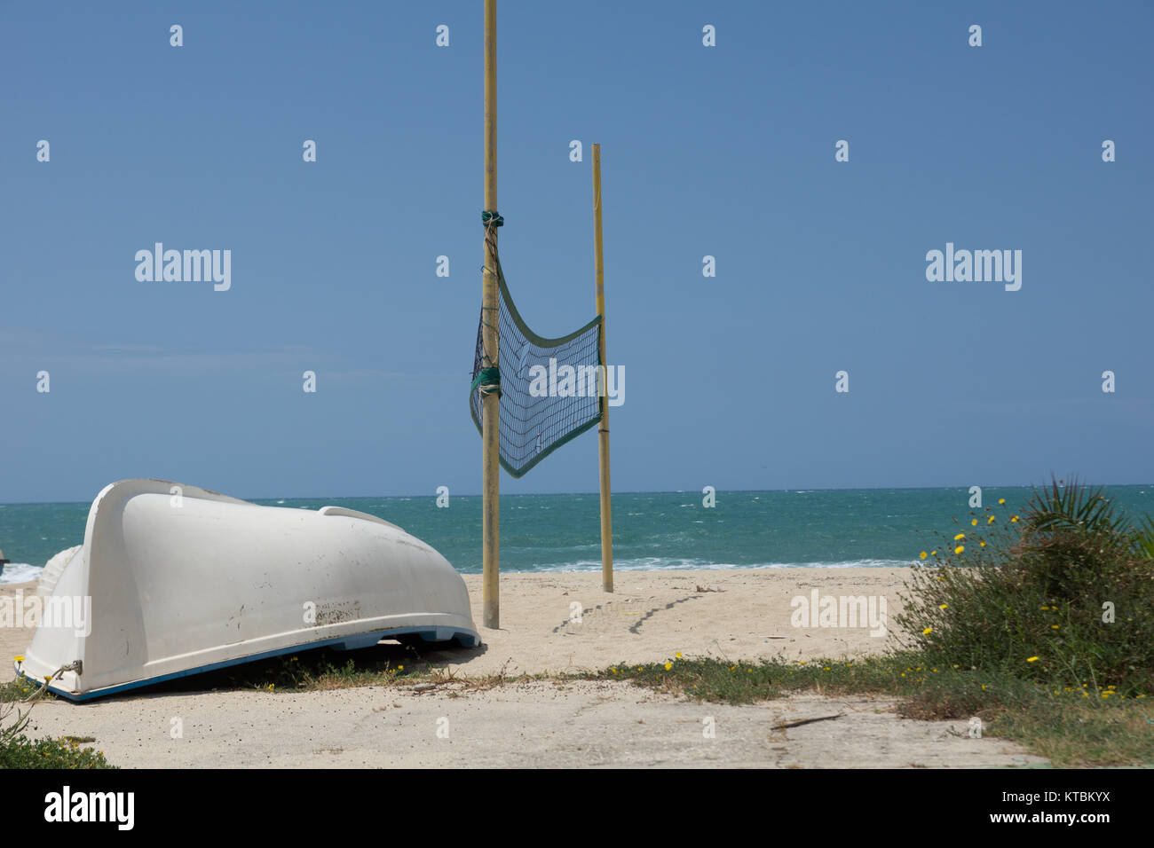Menschenleerer Strand in Kalabrien Stock Photo