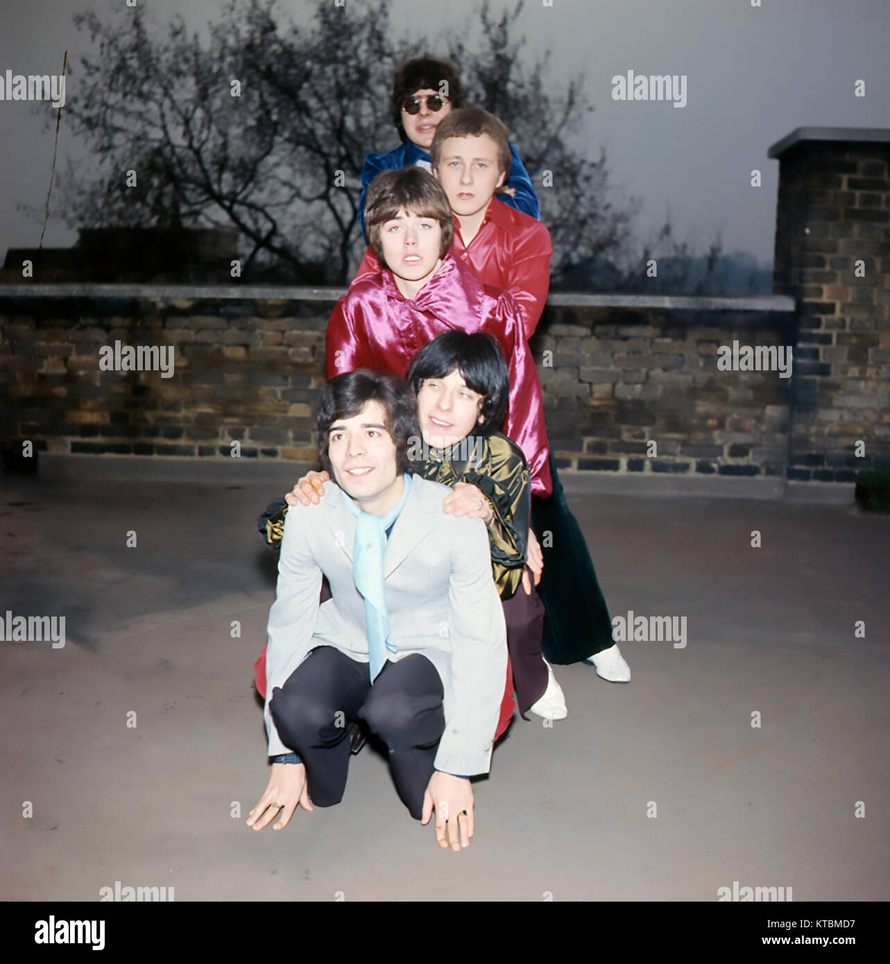 LOVE AFFAIR UK pop group about 1968 with Steve Ellis second from top. Stock Photo