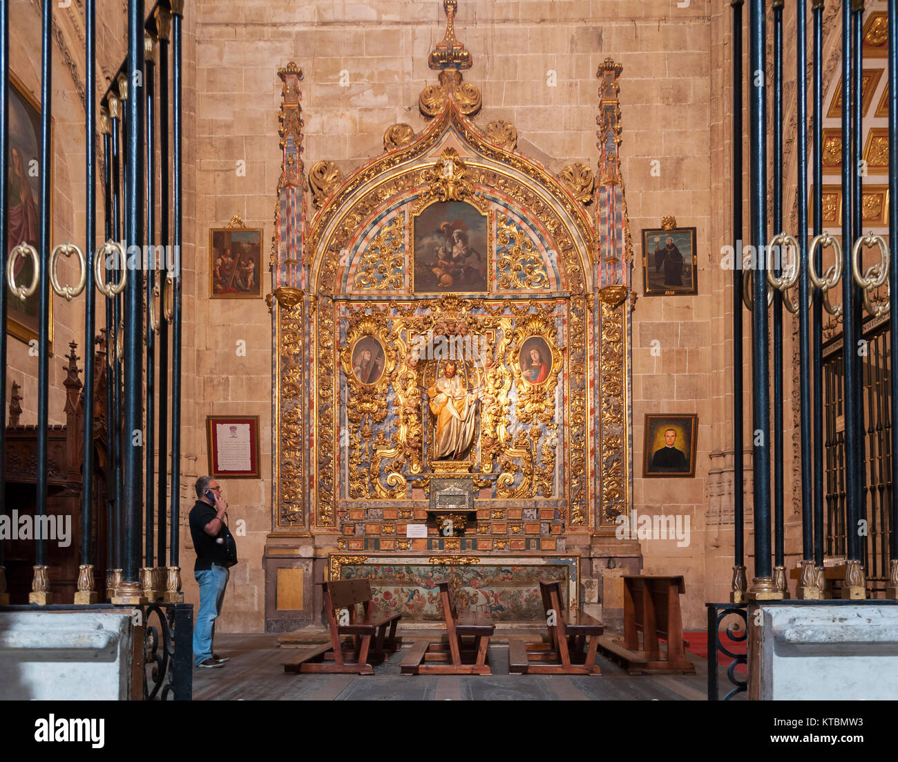 Capilla de San José. Catedral Nueva de Salamanca. Ciudad Patrimonio de la Humanidad. Castilla León. España Stock Photo