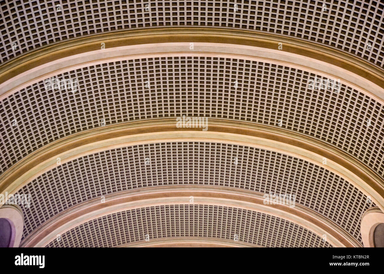 Architectural Background A Modern White Concrete Arched Ceiling