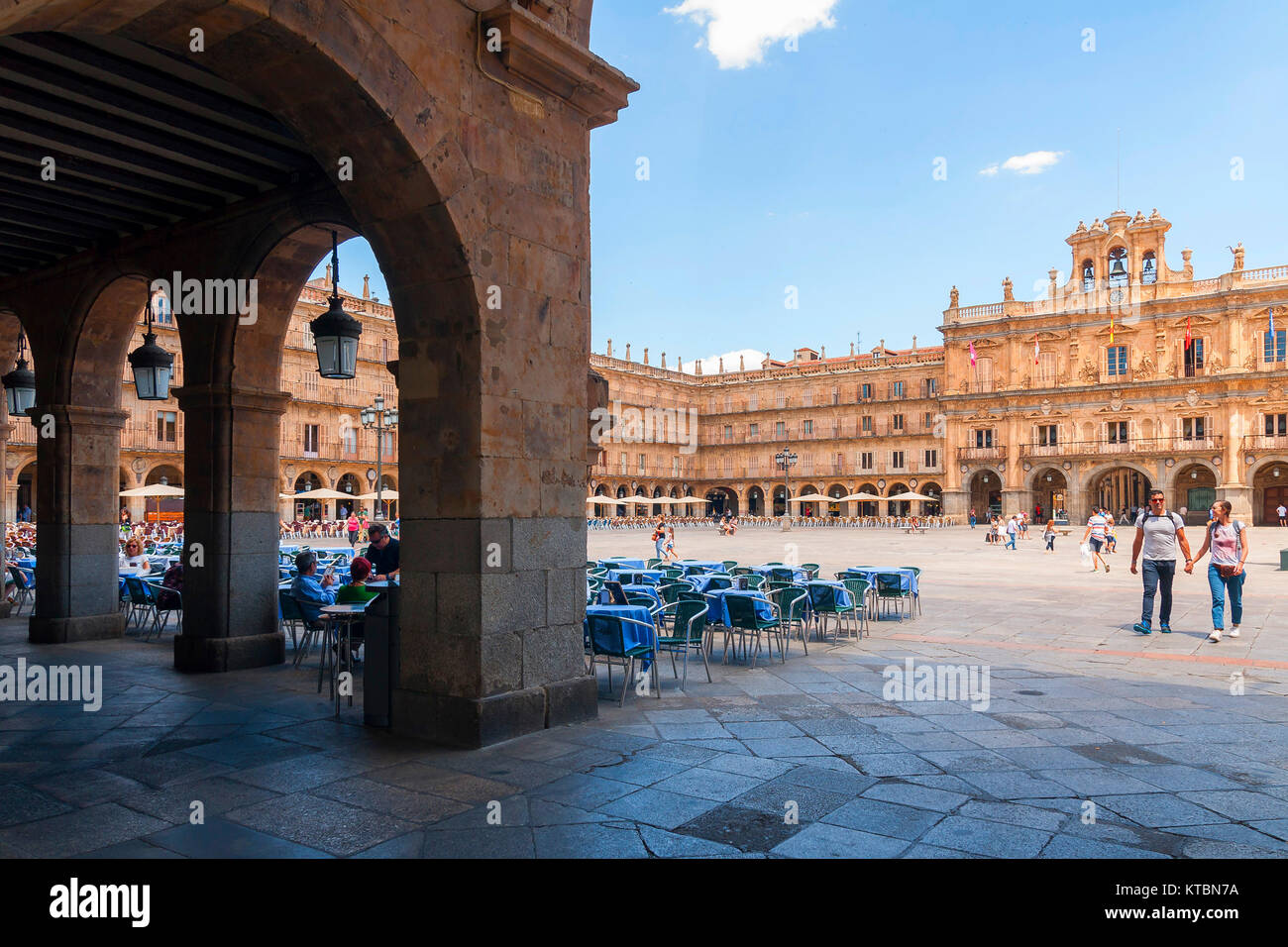 Plaza Mayor de Salamanca. Ciudad Patrimonio de la Humanidad. Castilla León. España Stock Photo