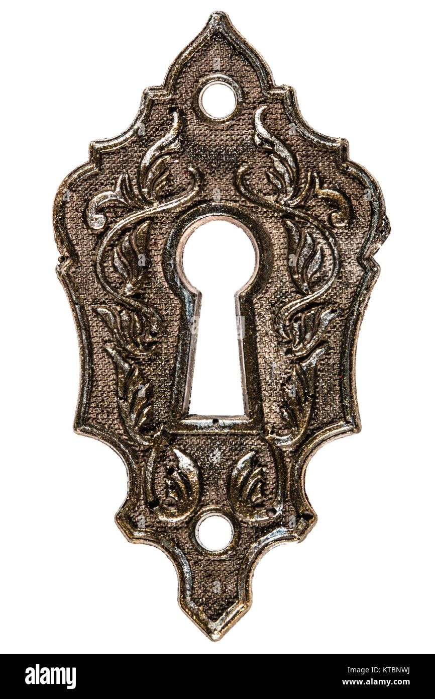 The keyhole, decorative design element, isolated on white background