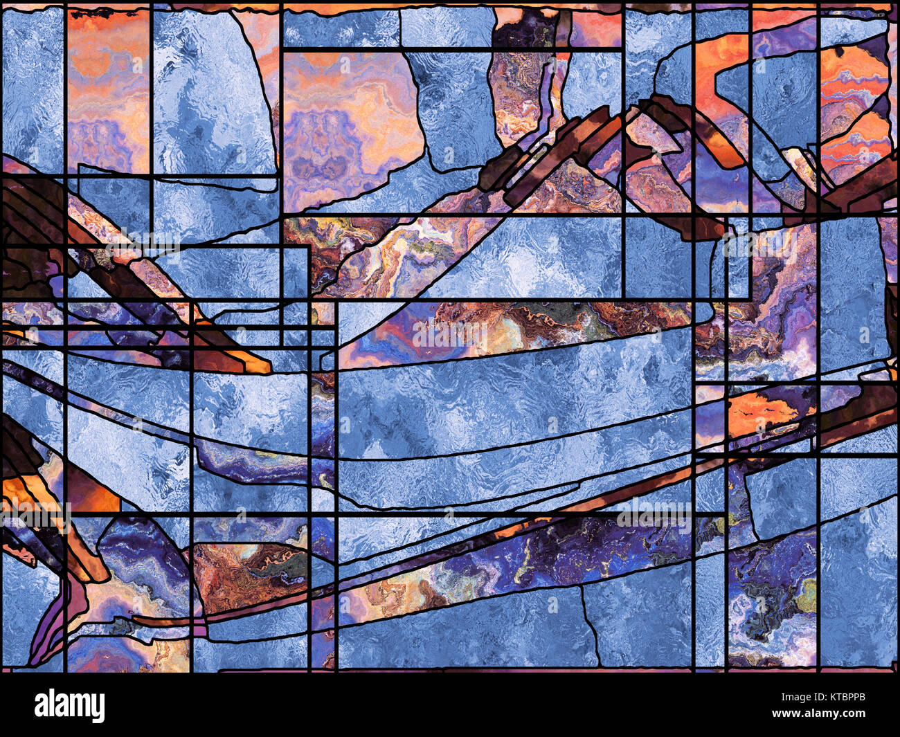 Virtual Leaded Glass Stock Photo Alamy