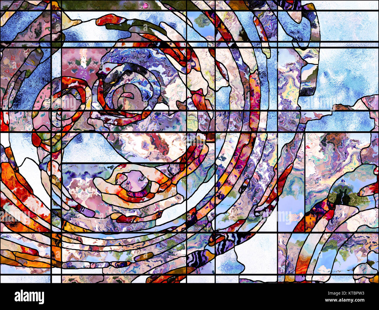 Lights of Leaded Glass Stock Photo Alamy