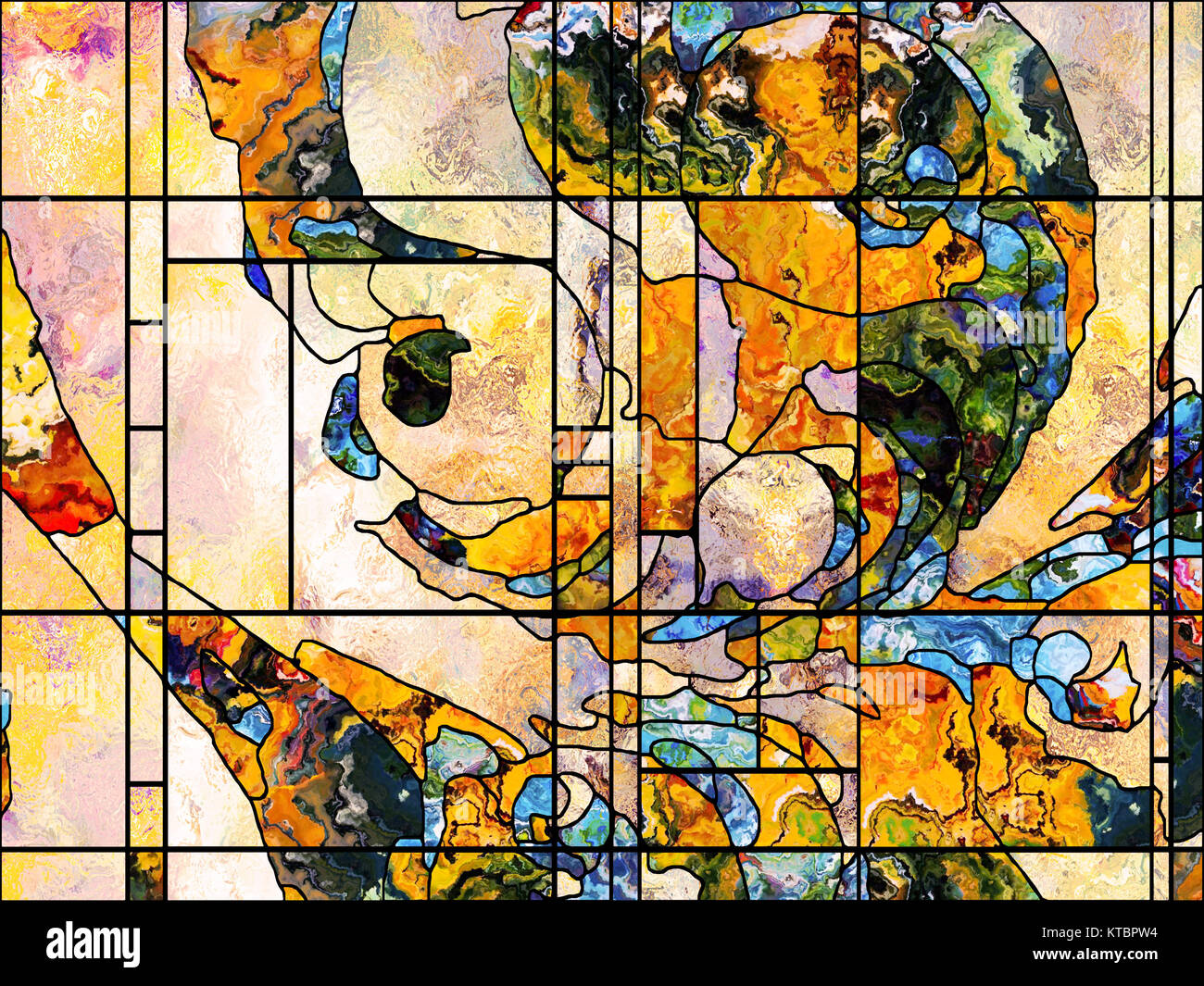 Advance of Leaded Glass Stock Photo Alamy