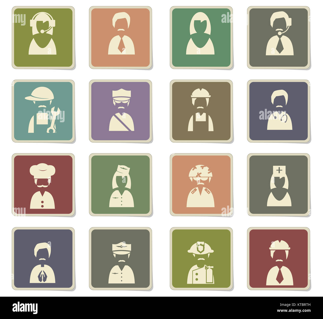 profession icon set Stock Photo - Alamy