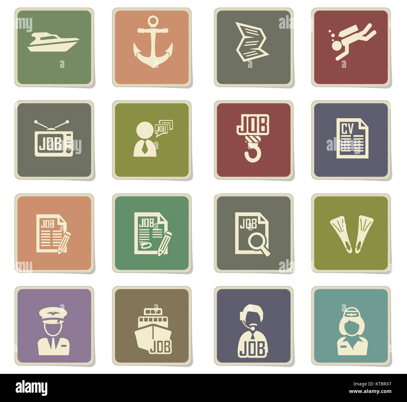 job search icon set Stock Photo - Alamy
