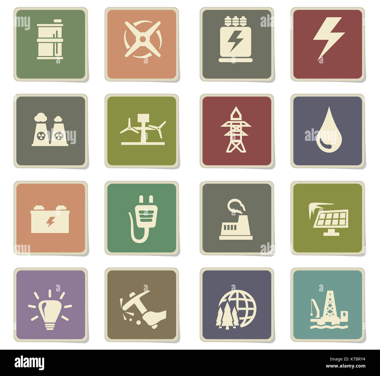 alternative energy icon set Stock Photo - Alamy