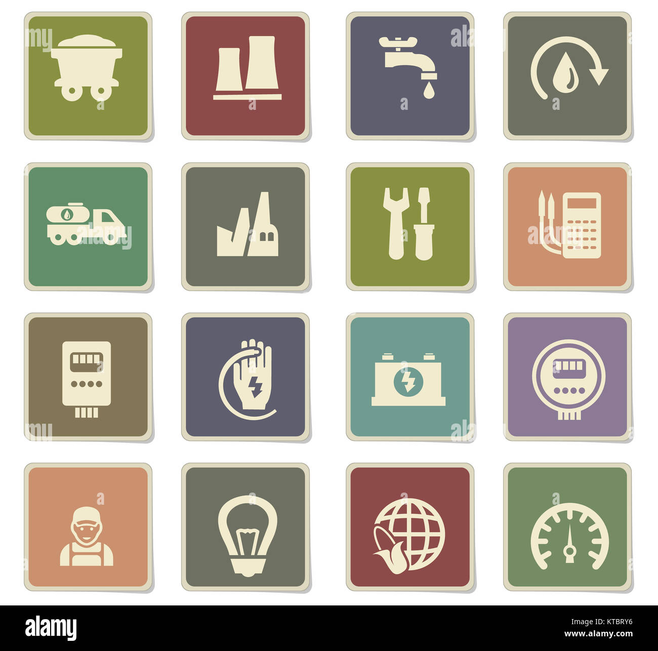 alternative energy icon set Stock Photo - Alamy