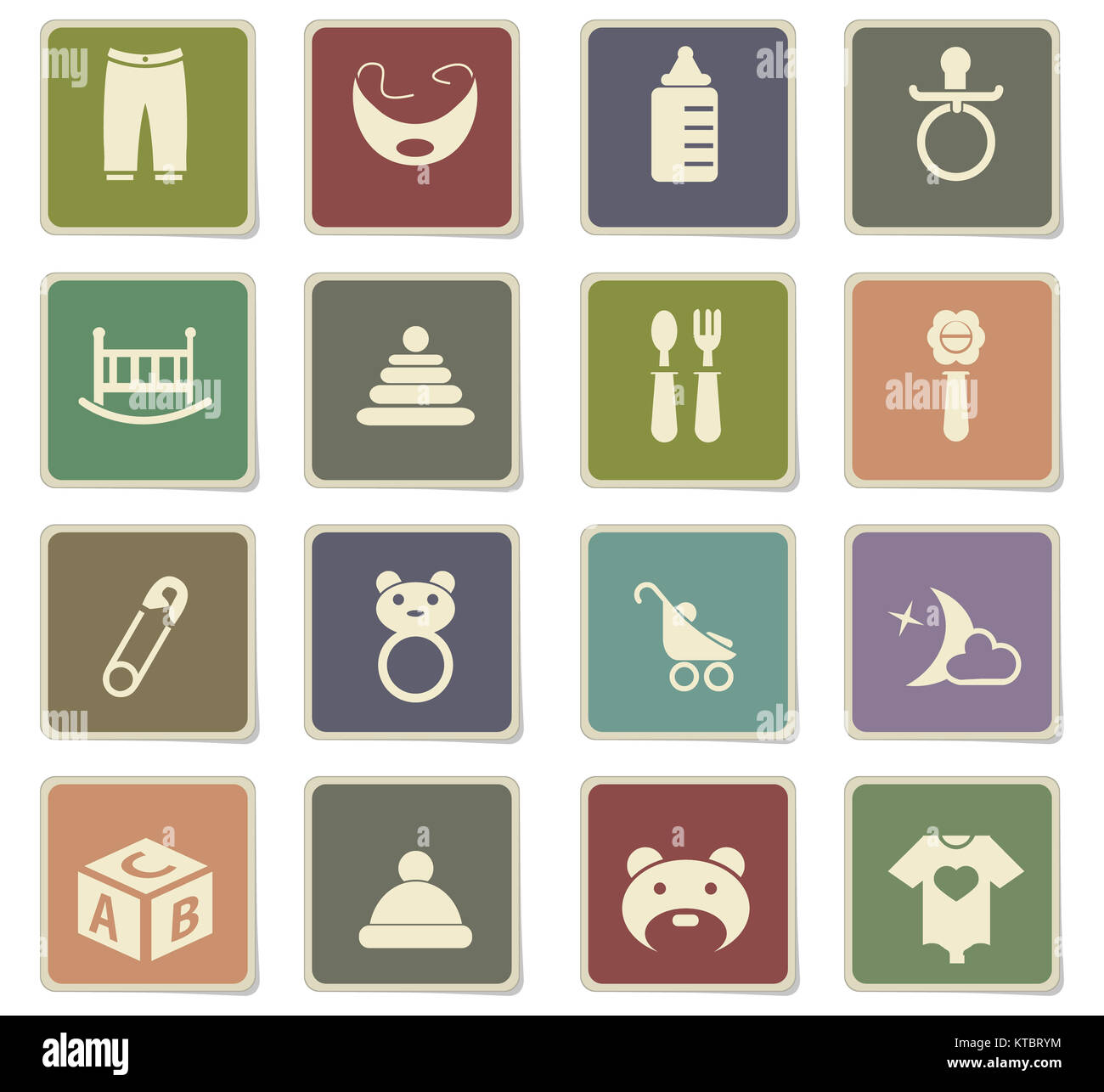 baby toys icon set Stock Photo Alamy