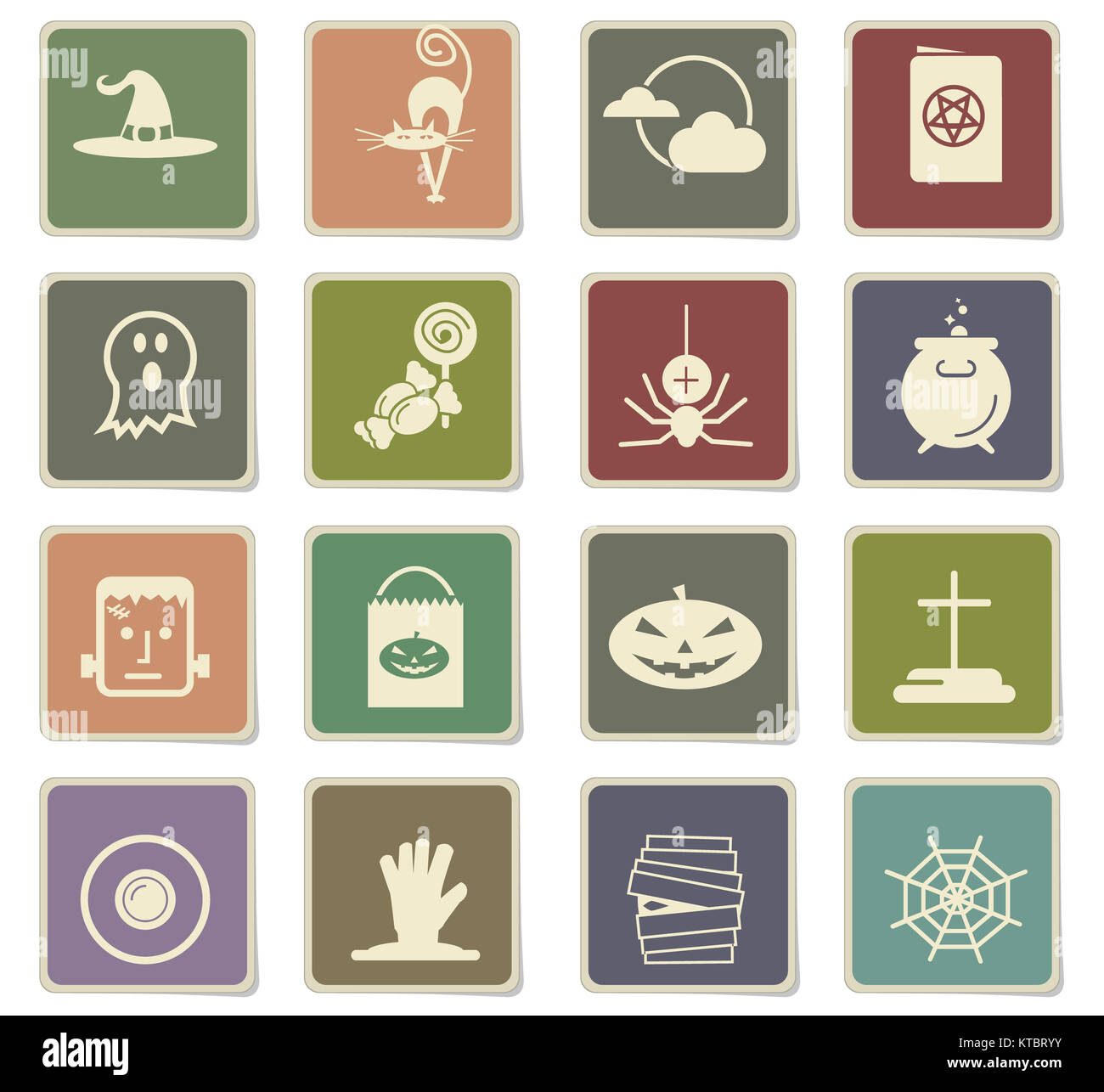 halloween icon set Stock Photo - Alamy