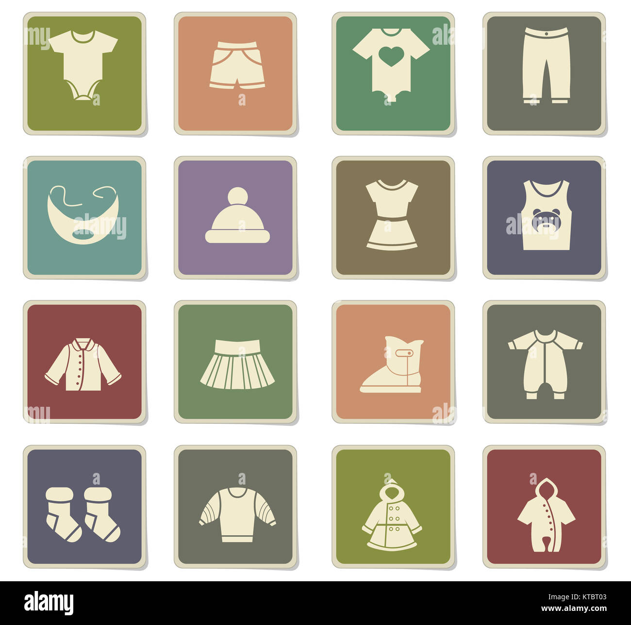 baby clothes icon set Stock Photo - Alamy