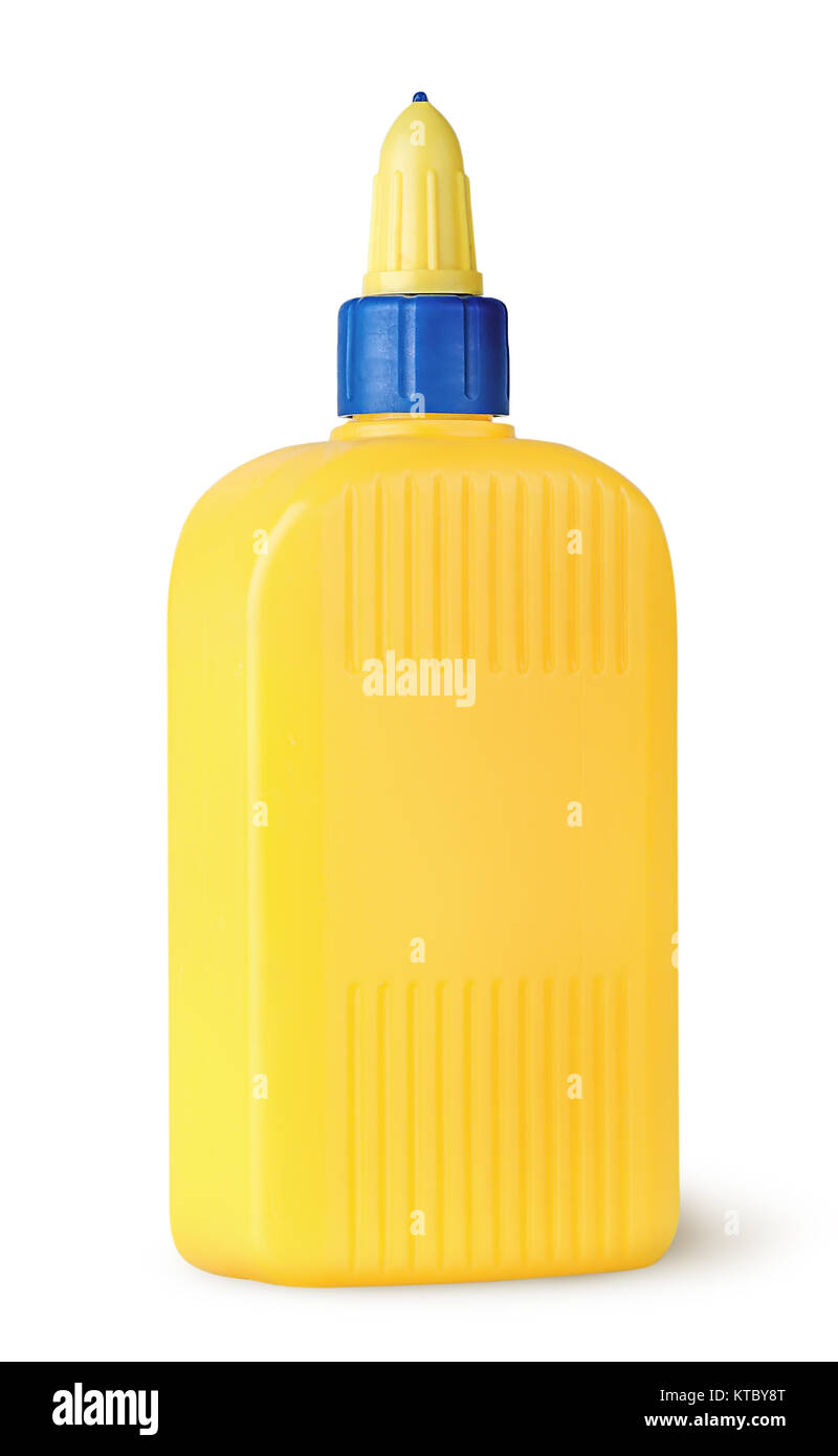 Plastic bottle of glue rotated Stock Photo Alamy