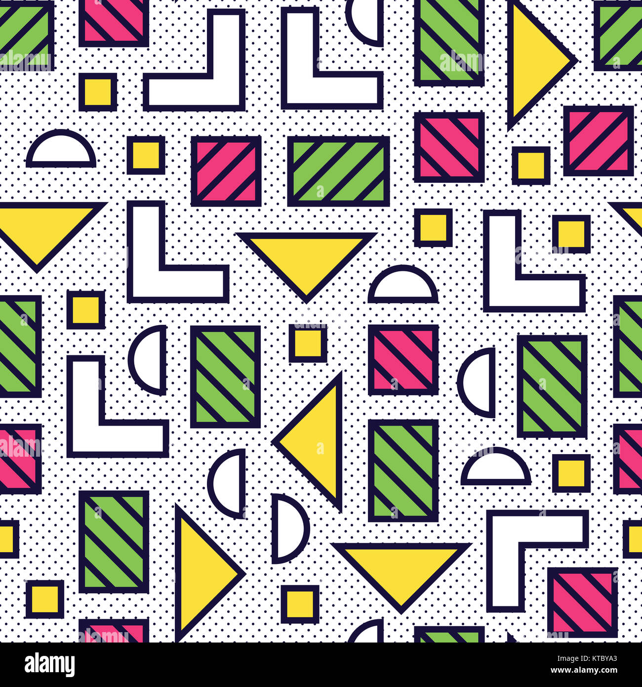 Seamless pattern in 90 80 style Stock Photo - Alamy