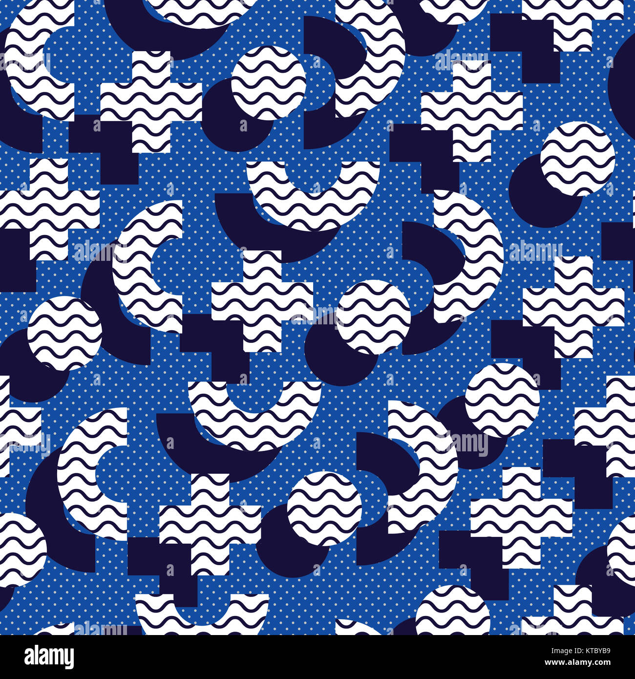 Seamless pattern in 90 80 style Stock Photo - Alamy