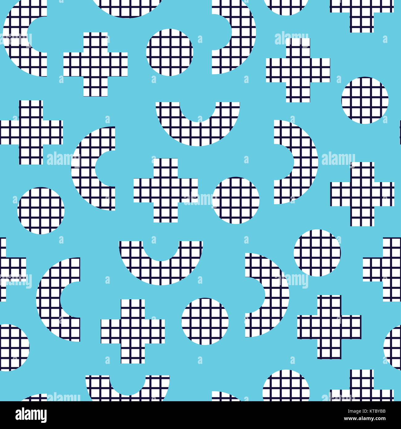 Seamless pattern in 90 80 style Stock Photo - Alamy