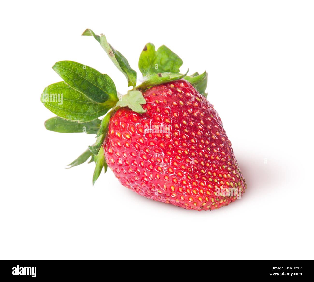 Single freshly strawberries Stock Photo