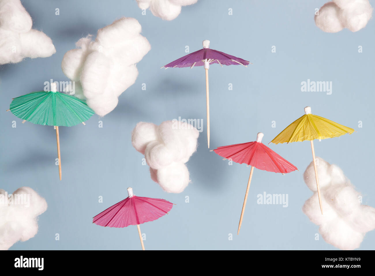 Umbrella flying in the sky Stock Photo Alamy