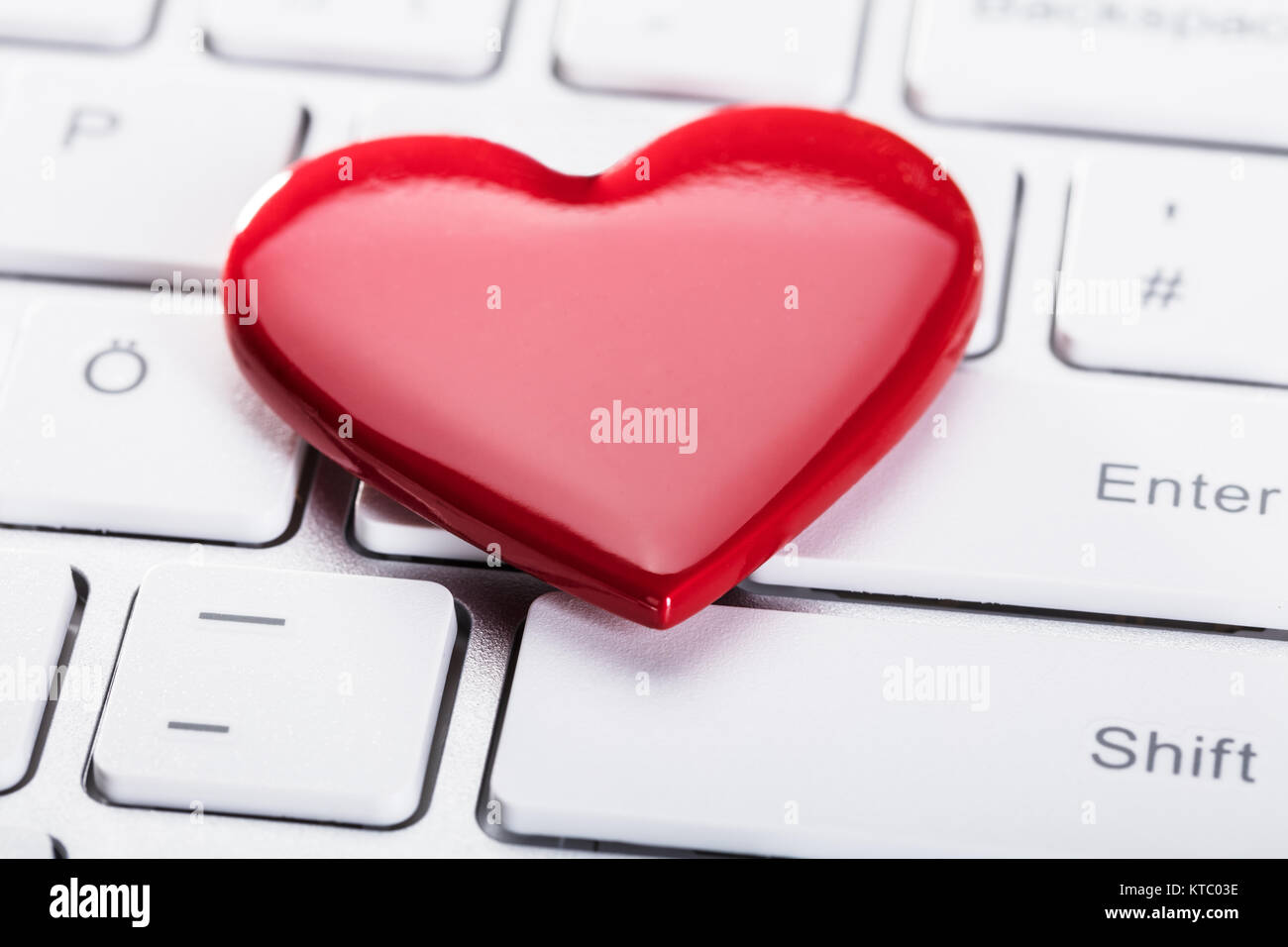 Heart Shape On Keyboard Stock Photo Alamy
