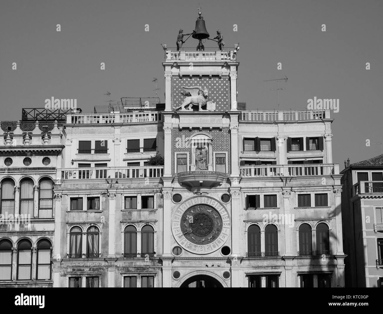 Clock tower black and white hi-res stock photography and images - Alamy