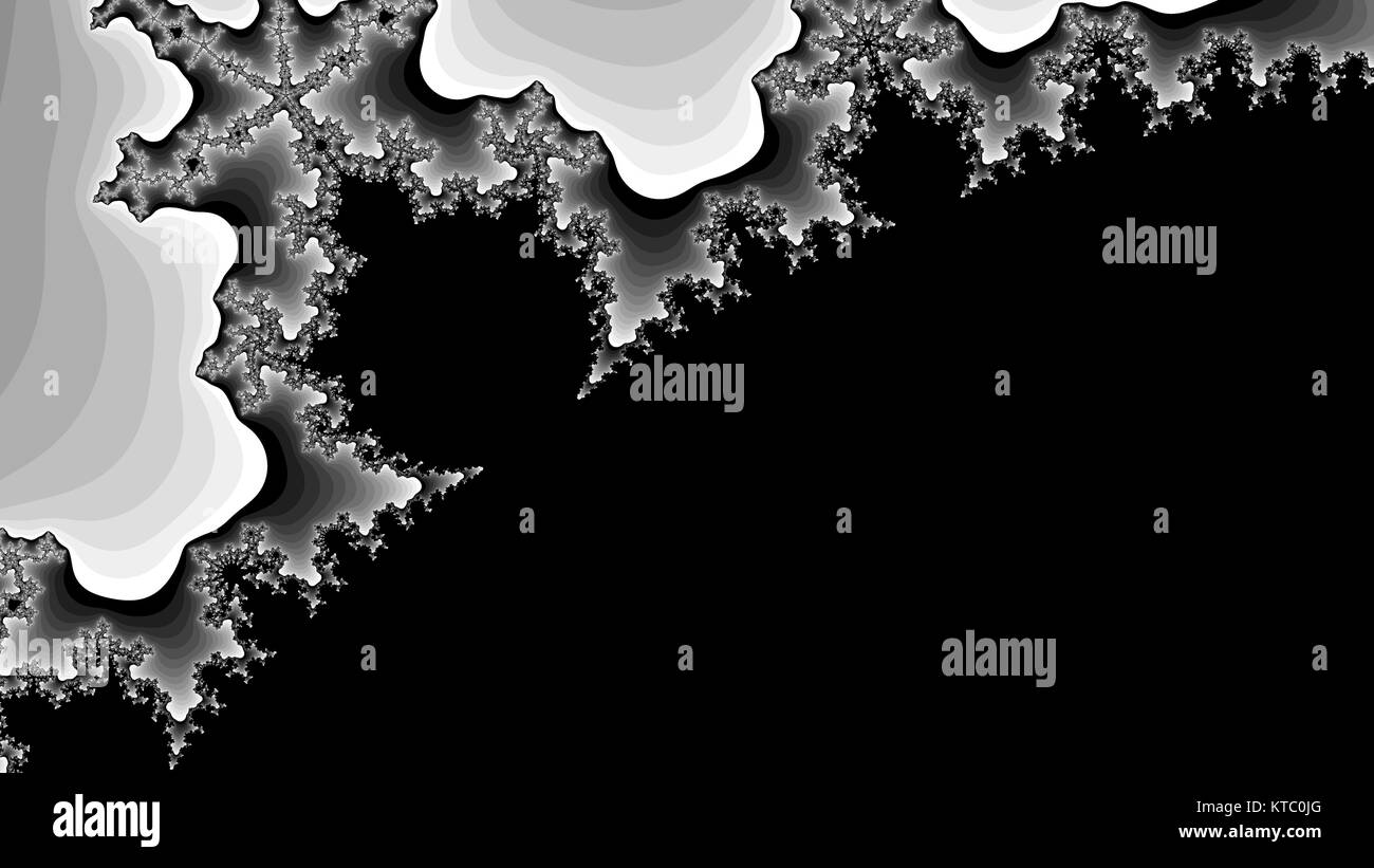 Grayscale fractal background Stock Photo