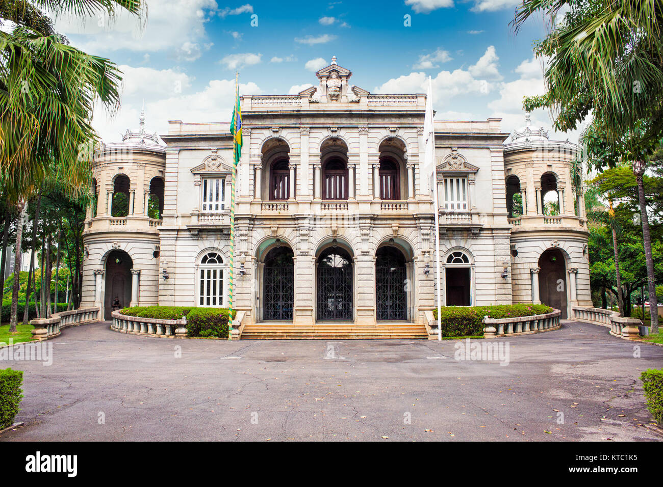 BELO HORIZONTE , BRAZIL-APRIL 22, 2015: Palace of Liberty , building which was for several years the office of the government of Minas Gerais state in Stock Photo