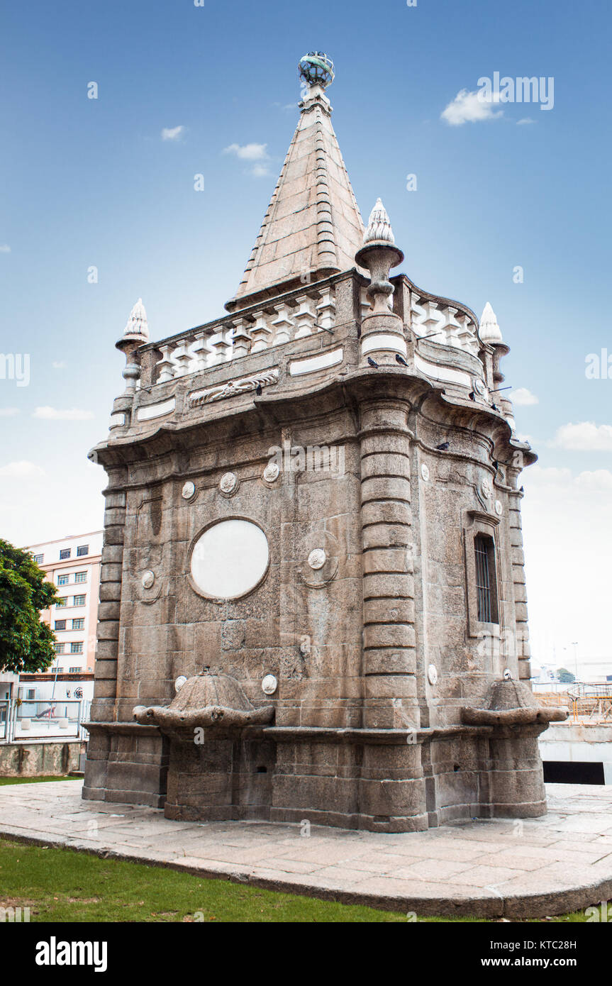 RIO DE JANEIRO - APRIL 23, 2015: Monument on Palace Quinze de Novembro on April 23, 2015,Rio de Janeiro, Brazil. Stock Photo