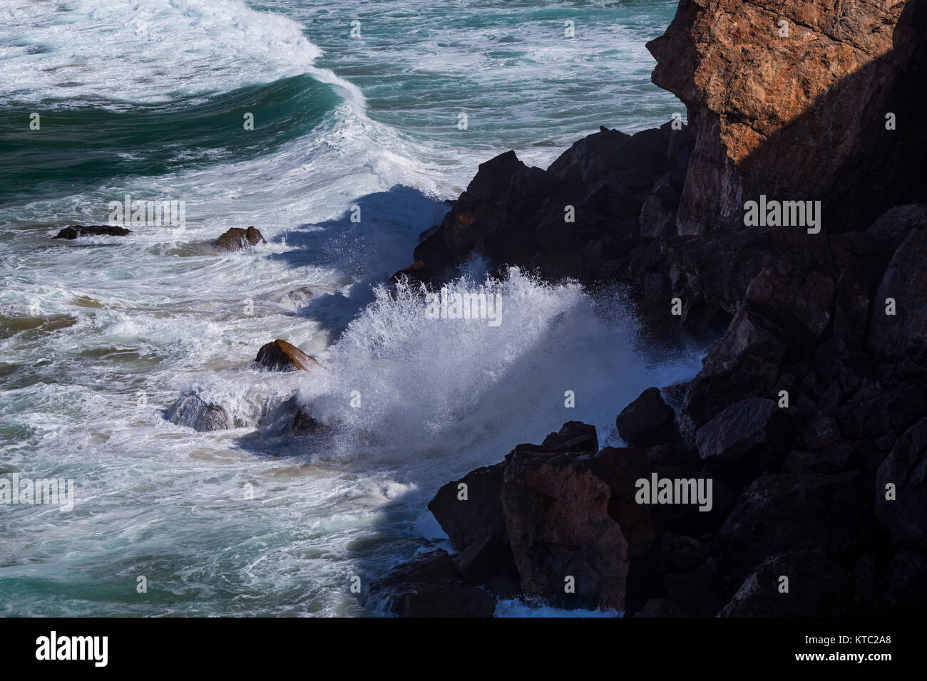 Water, waves and rocks Stock Photo - Alamy
