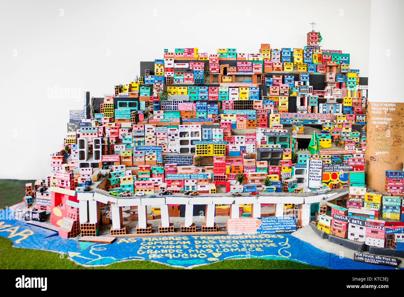 RIO DE JANEIRO, BRAZIL - APRIL 26, 2015: Model of Favela  in Rio de Janeiro on April 26, 2015, Brazil. Stock Photo