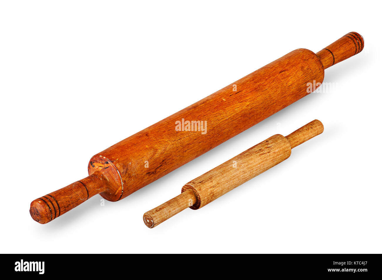 Small and large rolling pin near Stock Photo Alamy