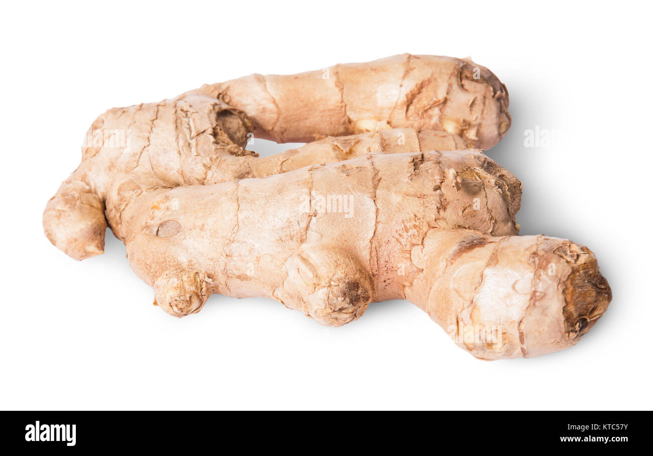 Entire ginger root Stock Photo