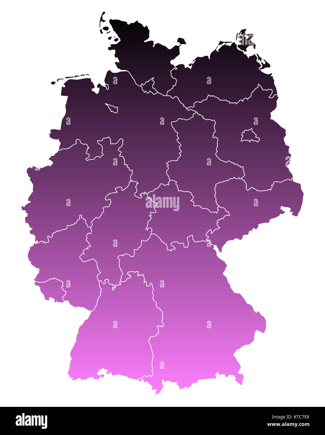 Karte von Deutschland Stock Photo