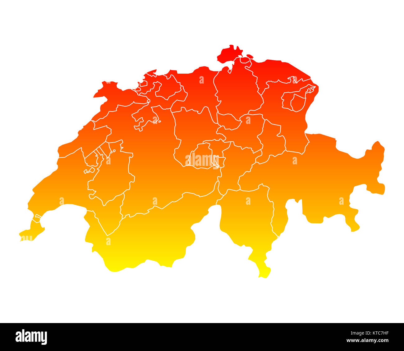 map of switzerland Stock Photo