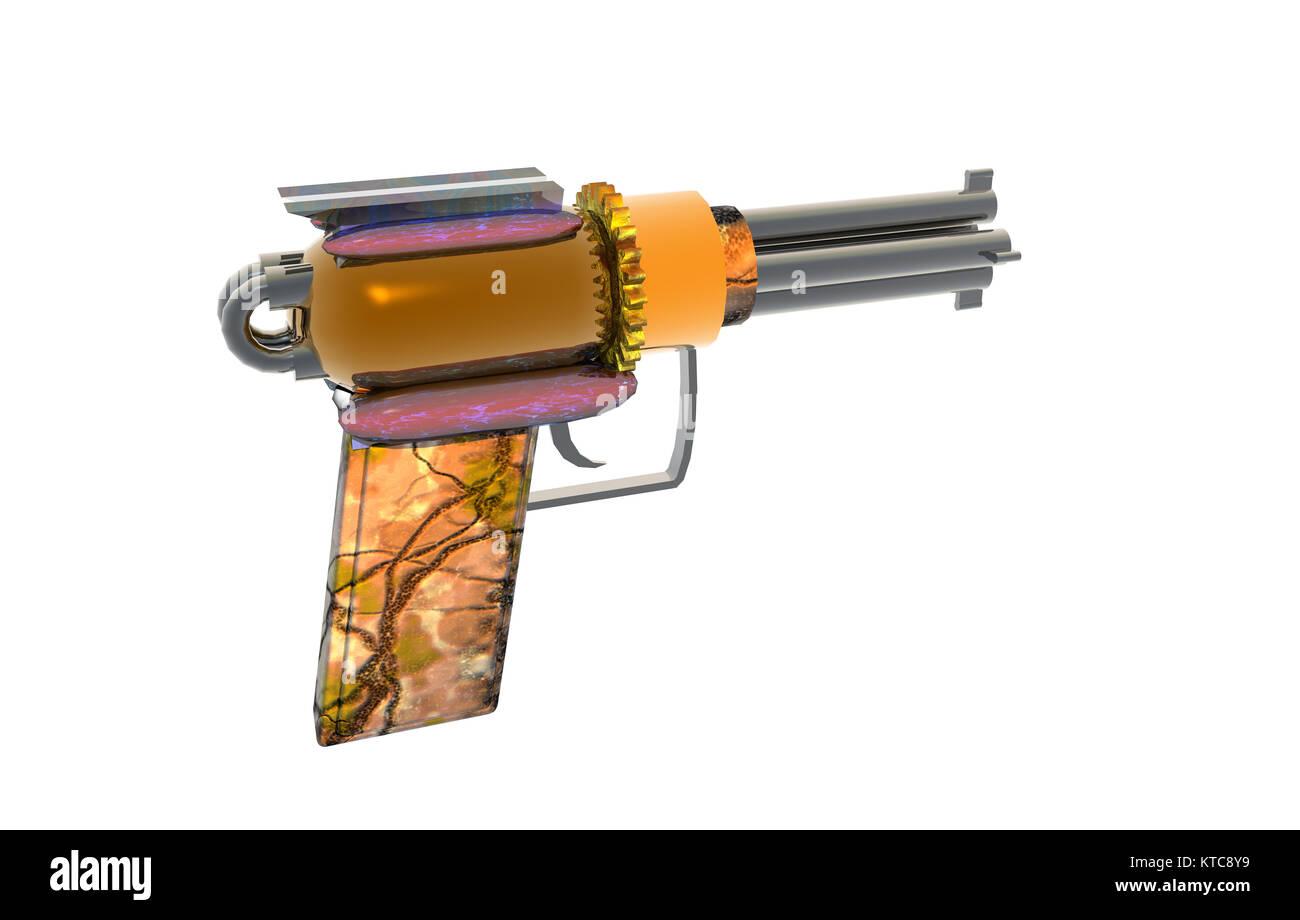 Multiversal Gun multi-barreled weapon released Stock Photo - Alamy