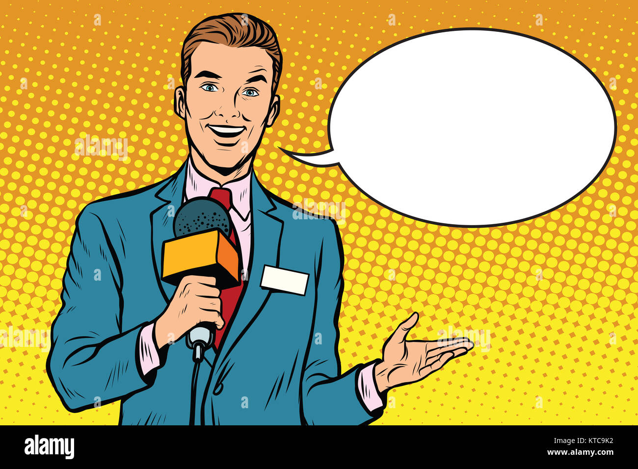 Broadcaster news is reporting live Stock Photo Alamy