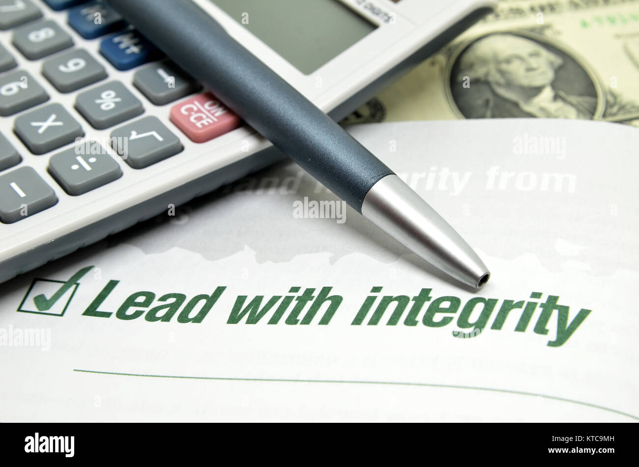 Lead with integrity Stock Photo - Alamy