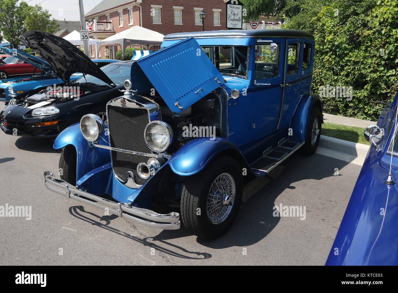 Auto Graham Paige. Hot Rod. Blue. Car Show at CentervilleWashington