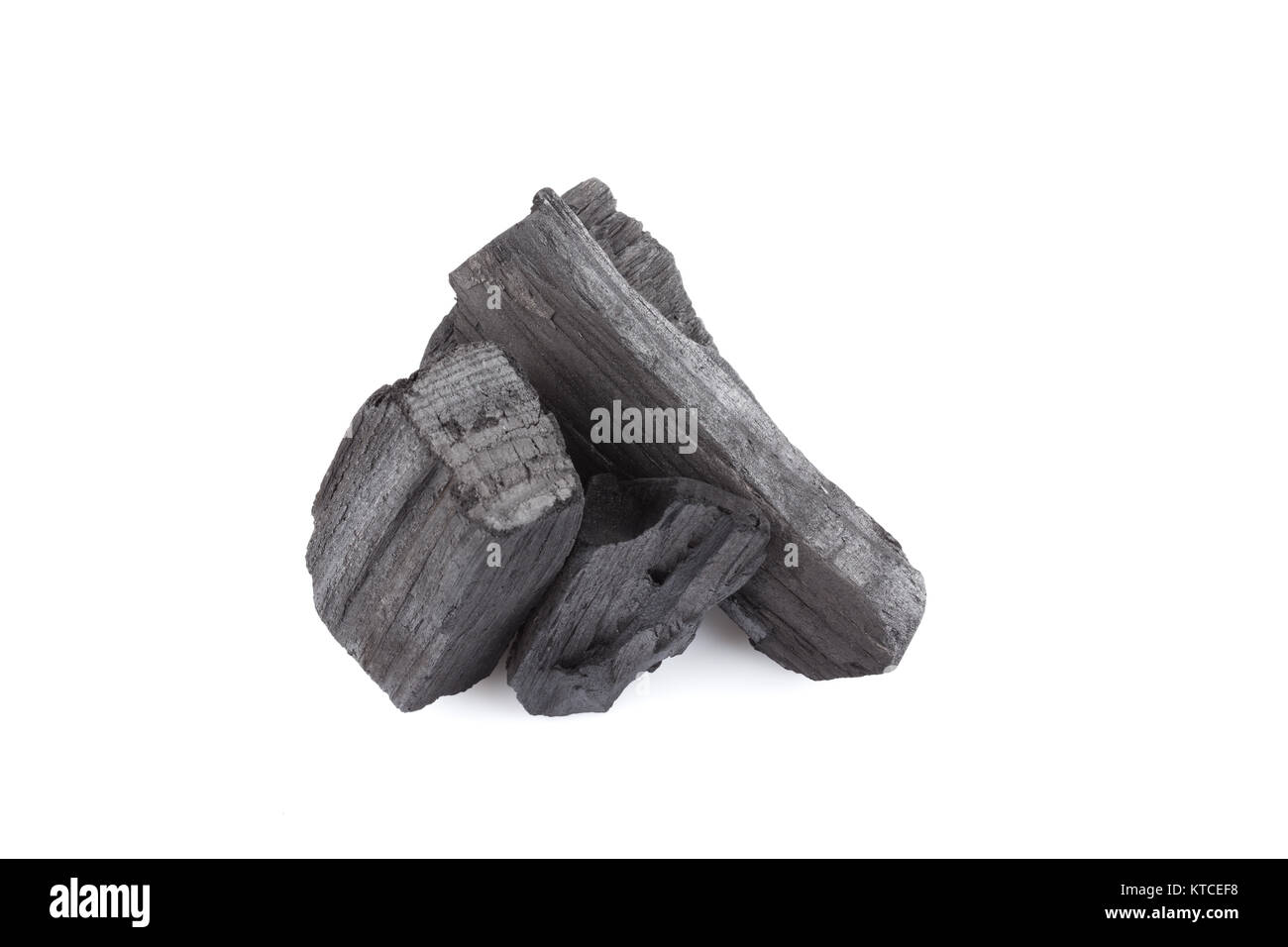hardwood charcoal coal Isolated Stock Photo Alamy